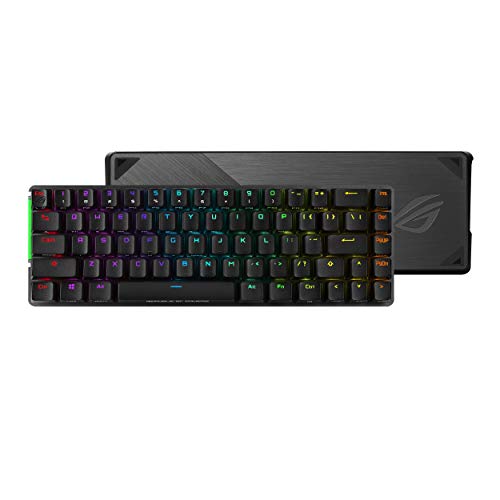 ASUS ROG Falchion MX 65% Wireless RGB Gaming Mechanical Keyboard, Cherry MX Red Switches, PBT Doubleshot Keycaps, Wired / 2.4G Hz, Touch Panel, Keyboard Cover Case, Macro Support-Black, UK Layout von ASUS