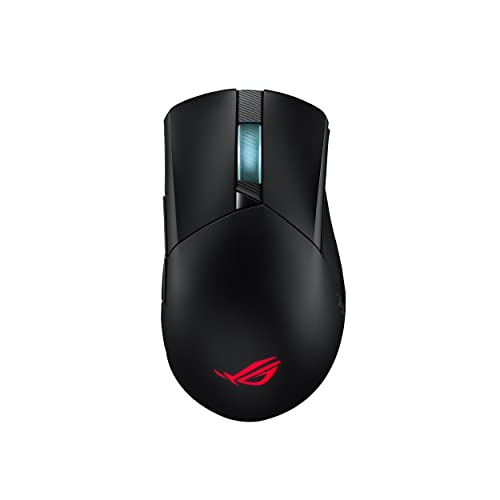 ASUS ROG Gladius III Wireless asymmetrische, kabellose Gaming-Maus (9.000-DPI-Sensor, Zero-Click-Latenz, exklusiver Push-Fit-Schaltersockel II, Aura-Sync-RGB-Beleuchtung), Schwarz von ASUS