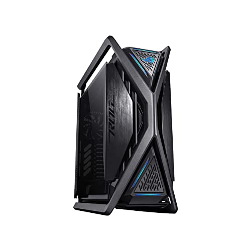 ASUS ROG Hyperion GR701 E-ATX RGB Gaming Gehäuse (420 mm Dual-Radiator-Unterstützung, 4x 140 mm-Lüfter, GPU-Halterung aus Metall, Aura Sync ARGB-Lüfter-Hub, 60W-Schnellladung, 2x USB-Typ-C) von ASUS