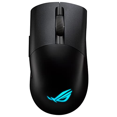 ASUS ROG Keris Wireless AimPoint RGB Gaming Maus (optischer ROG AimPoint-Sensor, 36.000 DPI, ROG Micro Switches, 2,4 GHz RF, Bluetooth, USB, 5X programmierbare Tasten, schwarz) von ASUS