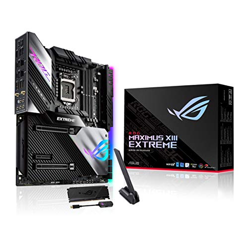 ASUS ROG Maximus XIII Extreme Gaming Mainboard Sockel Intel LGA 1200 (Intel Z590, EATX, 5x M.2, USB 3.2 Gen 2x2, PCIe 4.0, Thunderbolt 4, WiFi6, Aura Sync) von Asus