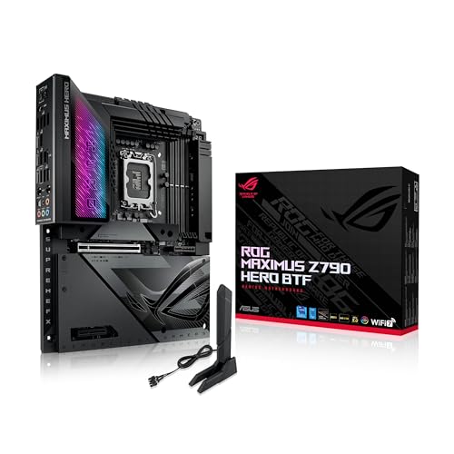 ASUS ROG Maximus Z790 Hero BTF, Motherboard LGA 1700 ATX, Design mit versteckten Anschlüssen, Steckplatz für Grafikkarten mit optimaler Leistung, PCIe 5.0, PCIe Q-Release Slim, Intel Wi-Fi 7 von ASUS