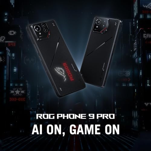 ASUS ROG Phone 9 Pro, EU Official, Phantom Black, 16GB RAM 512GB Speicher, Snapdragon® 8 Elite, 6,78“ 185Hz AMOLED, Sony® Lytia 700: 50 MP Kamera von ASUS