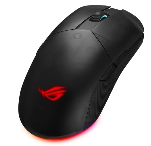 ASUS ROG Pugio II Wireless Gaming Maus (beidhändig, programmierbare Tasten, 16.000 DPI, Aura Sync RGB Beleuchtung) schwarz von ASUS