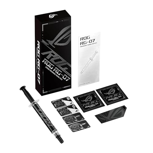 ASUS ROG RG-07 Performance Wärmeleitpaste Kit (3g, hohe Wärmeleitfähigkeit, langlebige Formel, inklusive Werkzeug zum Auftragen, Schablonen, Reinigungstücher) von ASUS