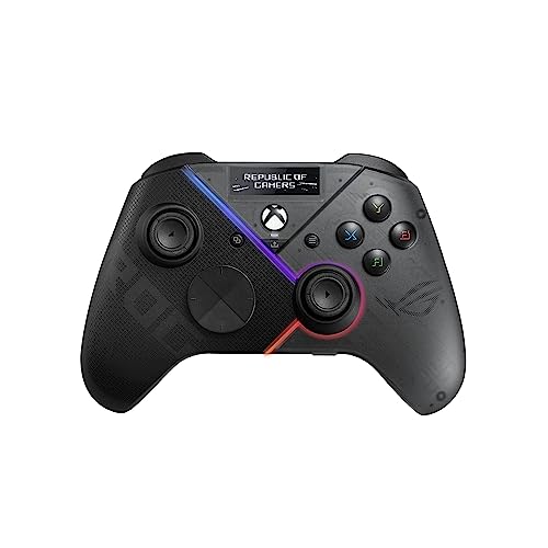 ASUS ROG Raikiri Pro PC Controller (OLED Display, einstellbare Trigger und Joystick, Aura RGB Beleuchtung, ESS DAC, 3,5-mm Kopfhörerbuchse, Stummschalttaste, USB-C, 2,4 GHz, Bluetooth) von ASUS