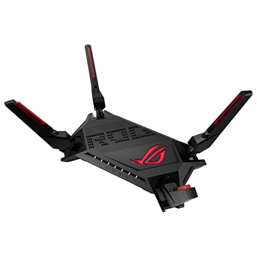 ASUS ROG Rapture GT-AX6000 Dual-Band Gaming kombinierbarer Router (Tethering als 4G und 5G Router-Ersatz, WiFi 6, Dual 2.5G Ports, WAN Aggregation, VPN Fusion, Triple-Level Game Acceleration) von ASUS