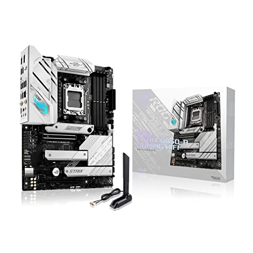 ASUS ROG STRIX B650-A GAMING WIFI Mainboard Sockel AMD AM5 (Ryzen 7000, ATX, DDR5 Speicher, 12+2 Power Stages, USB 3.2 Gen 2x2 Typ-C, PCIe 5.0, Q-Release, WiFi 6E, Aura Sync) von ASUS