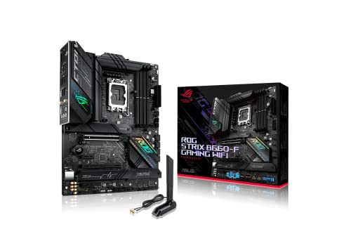 ASUS ROG STRIX B660-F GAMING WIFI Mainboard Sockel Intel LGA 1700 (Intel B660, ATX, DDR5 Speicher, PCIe 5.0, WiFi 6, 3x M.2, Aura Sync) von Asus