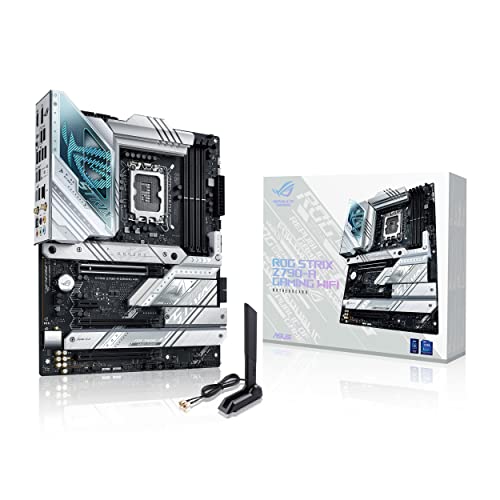 ASUS ROG STRIX Z790-A GAMING WIFI Mainboard Sockel Intel LGA 1700 (ATX, DDR5, 4x M.2, PCIe 5.0, WiFi 6E, USB 3.2 Gen 2x2 Typ-C, Aura Sync, AI Overclocking) von ASUS
