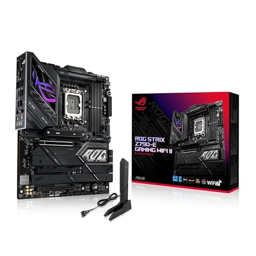 ASUS ROG STRIX Z790-E GAMING WIFI II Gaming Mainboard Intel Sockel LGA1700 (ATX, DDR5, 5x M.2, PCIe 5.0, WiFi 7, AI Cooling II, Aura Sync) von ASUS