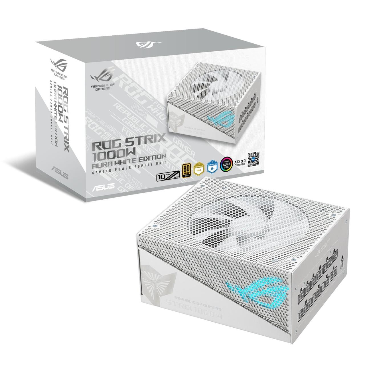 ASUS ROG Strix 1000G Aura White Edition vollmodulares Gaming Netzteil (1000 W... von ASUS