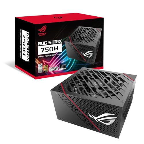 ASUS ROG Strix 750W Gold Gaming Netzteil 16-poliges PCIe-Kabel (750 Watt, 80+ Gold Zertifizierung, Axial-Tech Lüfter, ATX 3.0 Kompatibel, PCIe 5.0 kompatibel) von ASUS