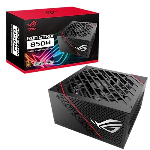 ASUS ROG Strix 850G Netzteil (850 Watt, 80 Plus Gold, 0dB-Kühlung) schwarz von ASUS