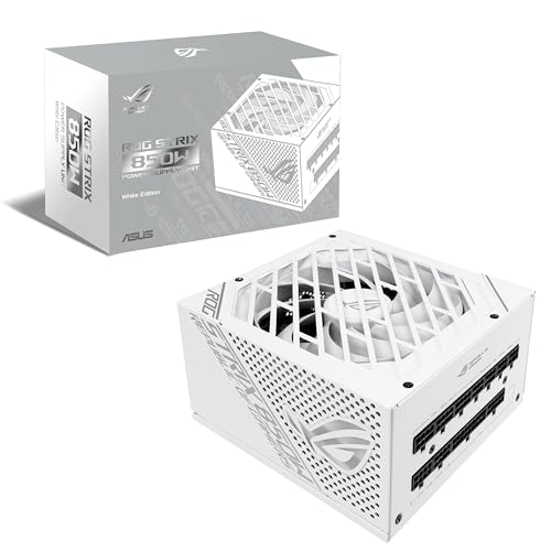 ASUS ROG Strix 850W Gold White Gaming Netzteil (850 Watt, vollmodulares Netzteil, ATX 3.0-kompatibel, Axial-tech Lüfter, Doppelkugellager, weiß) von ASUS