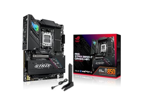 ASUS ROG Strix B850-F Gaming WiFi Mainboard Sockel AMD AM5 (AMD B850, ATX, DDR5 Speicher, PCIe 5.0, WiFi 7, 2X PCIe 4.0 M.2, Aura Sync) ASUS ROG Strix B850-F Gaming WiFi Mainboard Sockel AMD AM5 (AMD B850, ATX, DDR5 Speicher, PCIe 5.0, WiFi 7, 2X PCIe 4.0 M.2, Aura Sync) von ASUS