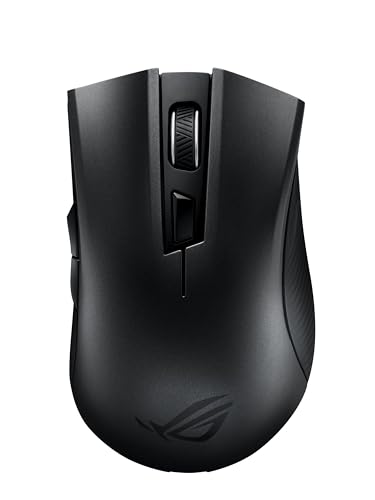 ASUS ROG Strix Carry kabellose optische Gaming-Maus (duale Drahtlos-Konnektivität über 2,4GHz RF oder Bluetooth, 7200 dpi, 300+ Stunden Akkulaufzeit, ergonomisch, schwarz) von ASUS