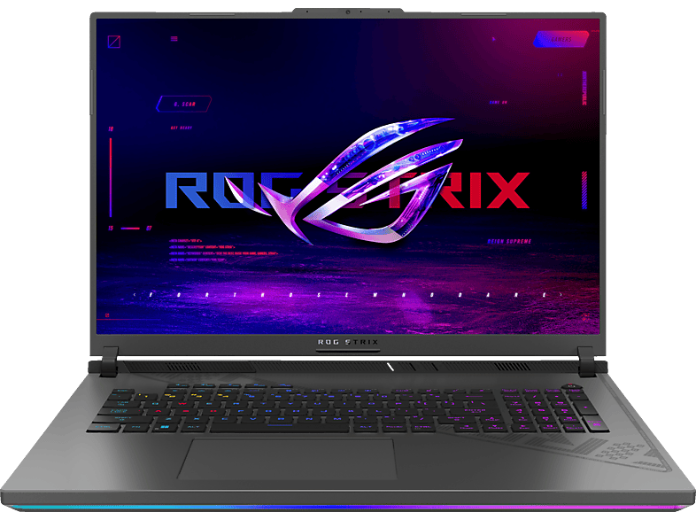 ASUS ROG Strix G18 G814JV-N5004W, Notebook, mit 18 Zoll Display, Intel® Core™ i9,i9-13980HX Prozessor, 32 GB RAM, 1 TB SSD, NVIDIA GeForce RTX™ 4060, Schwarz/Grau, Windows 11 Home (64 Bit) von ASUS