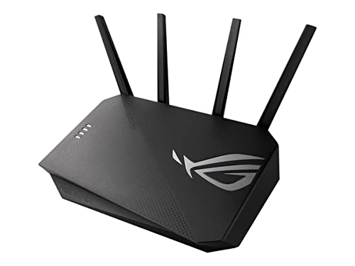 ASUS ROG Strix GS-AX3000 Gaming kombinierbarer Router (Tethering als 4G und 5G Router-Ersatz, Ai Mesh WLAN System, WiFi 6 AX3000, PS5 kompatibel, Gaming Engine mit Aura RGB, Gigabit LAN) von ASUS