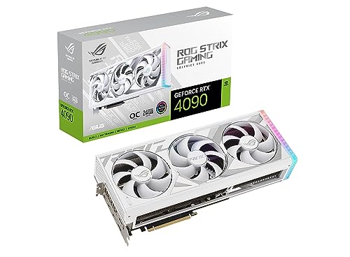 ASUS ROG Strix GeForce RTX™ 4090 White OC Edition Gaming Grafikkarte (PCIe 4.0, 24GB GDDR6X, HDMI 2.1a, DisplayPort 1.4a) von ASUS