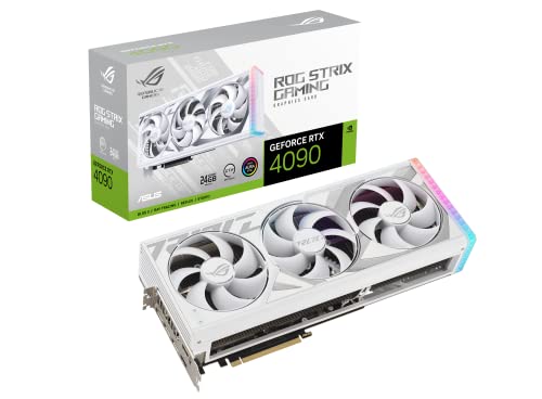 ASUS ROG Strix GeForce RTX ™ 4090 White Edition Gaming Grafikkarte (PCIe 4.0, 24GB GDDR6X, HDMI 2.1a, DisplayPort 1.4a) von ASUS