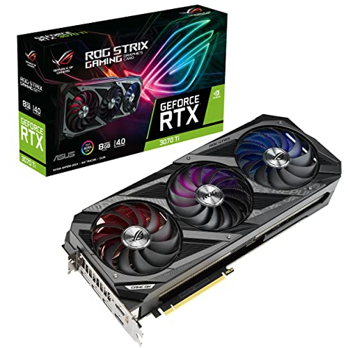 ASUS ROG Strix GeForce RTX 3070 TI 8GB Gaming Grafikkarte (GDDR6 Speicher, PCIe 4.0, 2x HDMI 2.1, 3x DisplayPort 1.4a, 1x USB-C mit DisplayPort 1.4a, ROG-STRIX-RTX3070TI-8G-GAMING von ASUS