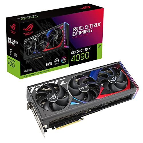 ASUS ROG Strix GeForce RTX 4090 24GB Gaming Grafikkarte (DLSS 3, PCIe 4.0, 24GB GDDR6X, HDMI 2.1a, DisplayPort 1.4a, ROG-STRIX-RTX4090-24G-GAMING) von ASUS