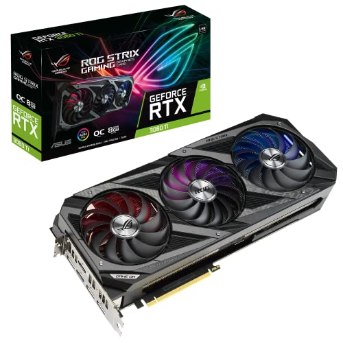 ASUS ROG Strix GeForce RTX3060 TI 8GB V2 OC Edition Gaming Grafikkarte (Lite Hash Rate (LHR), Nvidia Ampere, PCIe 4.0, 2x HDMI 2.1, 3x DisplayPort 1.4a, ROG-STRIX-RTX3060TI-O8G-V2-GAMING) von ASUS