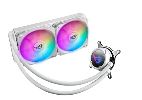 ASUS ROG Strix LC 240 RGB adressierbare RGB-Radiatorlüfter (3x 120 mm Lüfter, AIO Wasserkühlung, Aura Sync RGB, mit RGB Lüfter), weiß von ASUS