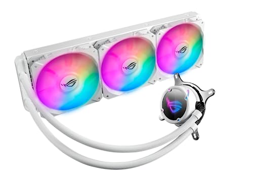 ASUS ROG Strix LC 360 RGB White Edition All-in-One-Flüssig-CPU-Kühler (Aura Sync, 3x adressierbare ROG 120 mm RGB-Radiatorlüfter, weiß) von ASUS