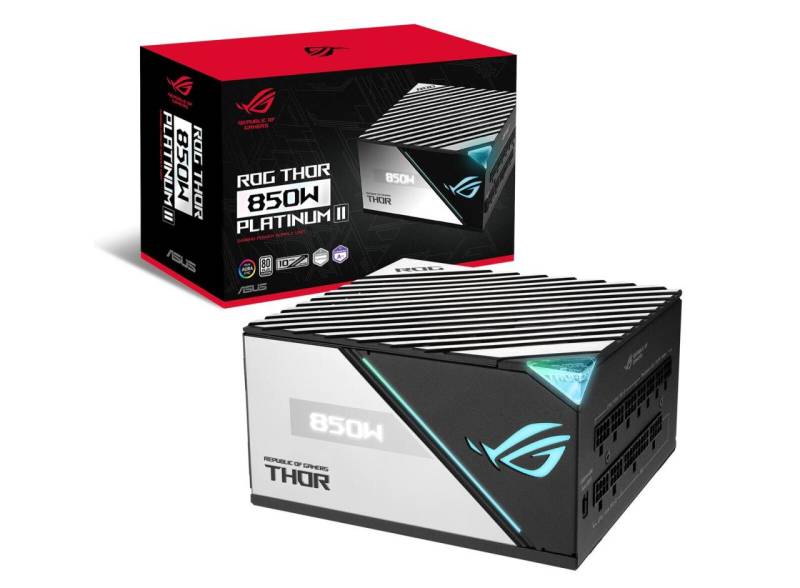 ASUS ROG Thor 850W Platinum II Netzteil (Aura Sync RGB Belechtung, OLED Displ... von ASUS