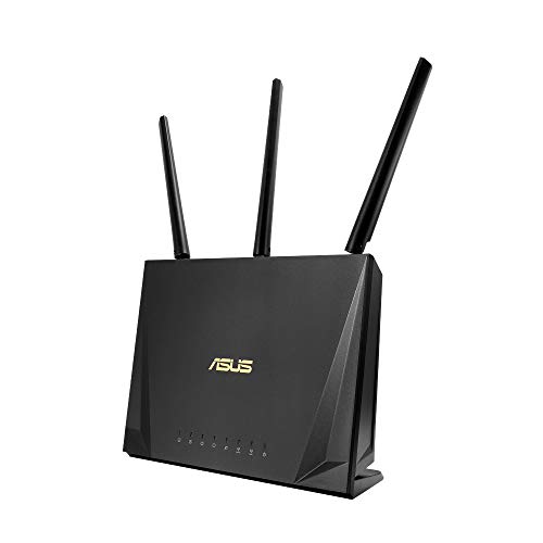 ASUS RT-AC85P Work from Home Router (WiFi 5 AC2400 MU-MIMO, 4X Gigabit LAN, App, USB 3.1, IPv6, VPN, PPTP, OpenVPN) schwarz von ASUS