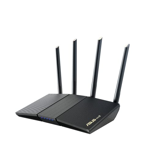 ASUS RT-AX1800S Dual Band WiFi 6 Erweiterbarer Router, abonnementfreie Netzwerksicherheit, elterliche Kontrolle, integriertes VPN, AiMesh kompatibel, Gaming & Streaming, Smart Home von ASUS