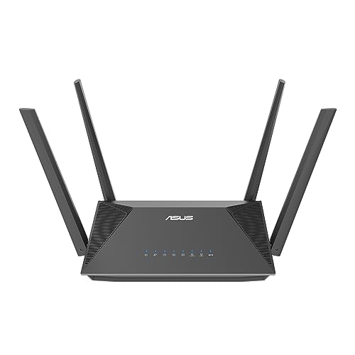 ASUS RT-AX52 AX1800 AiMesh kombinierbarer Router (WiFi 6, 1800 Mbit/s, Instant Guard, integriertes VPN, WPA3) von ASUS