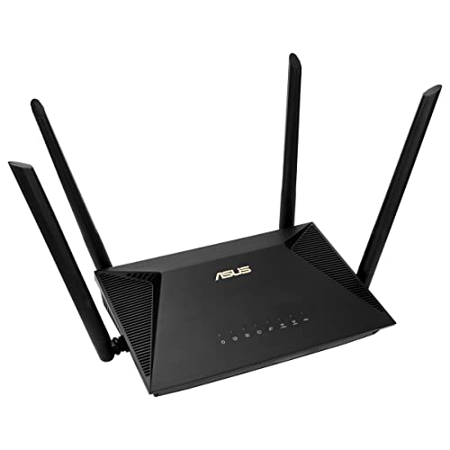 ASUS RT-AX53U Home Office Router kombinierbarer Router (Tethering als 4G und 5G Router-Ersatz, WiFi 6 AX1800, Gigabit, Quad-Core CPU, USB, AiProtection) von ASUS