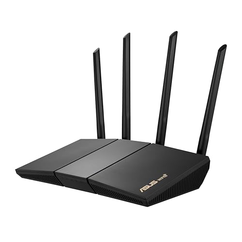 ASUS RT-AX57 AX3000 AiMesh Dual Band WLAN kombinierbarer Router (Tethering als 4G und 5G Router-Ersatz, WiFi 6, 1024-QAM, AiProtection, MU-MIMO, OFDMA, App-Steuerung) von ASUS