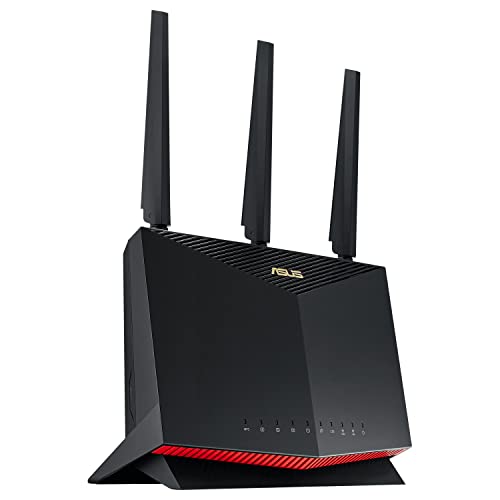 ASUS RT-AX86U Pro AX5700 AiMesh Dual Band WiFi 6 Gaming kombinierbarer Router (Tethering als 4G und 5G Router-Ersatz, PS5-kompatibel, Mobile Game Mode, AiProtection Pro, 2.5G Port, Gaming Port) von ASUS