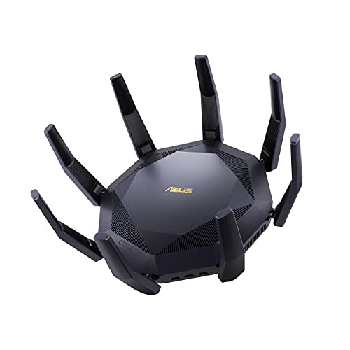 ASUS RT-AX89X Gaming kombinierbarer Router (Tethering als 4G und 5G Router-Ersatz, Ai Mesh WLAN System, WiFi 6 AX6000, 10G RJ45, 10G SFP+, 2.2 GHz QC CPU, AiProtection Pro, USB 3.1, WPA3) von Asus