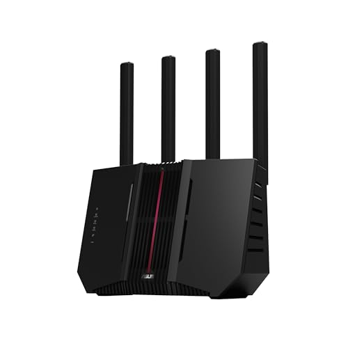 ASUS RT-BE92U BE9700 Tri-Band WiFi 7 Router (unterstützt 320MHz & 4096-QAM, Multi-Link-Betrieb (MLO), AI WAN-Erkennung, AiMesh-Unterstützung, abonnementfreie Netzwerksicherheit, VPN, Smart Home) von ASUS