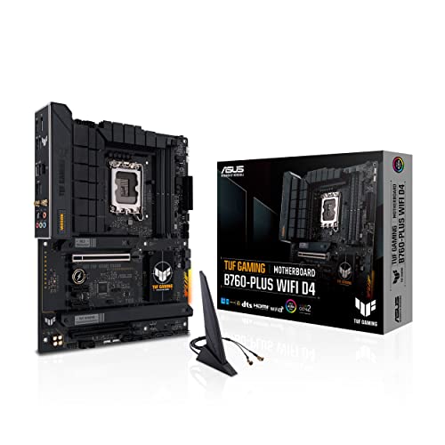 ASUS TUF GAMING B760-PLUS WIFI D4 Mainboard Sockel Intel LGA 1700 (Intel B760, ATX, DDR4 Speicher, PCIe 5.0, 2x M.2, WiFi6, Thunderbolt 4, Aura Sync) von ASUS