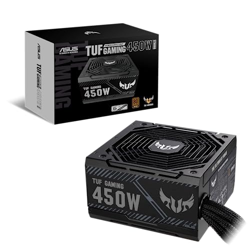 ASUS TUF Gaming 450W Bronze Netzteil (450 Watt, 0dB-Technologie, 80cm 8-Pin CPU-Anschluss (EPS 12V), 80-Plus-Bronze) von ASUS