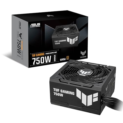 ASUS TUF Gaming 750W Bronze Netzteil (750 Watt, 0dB-Technologie, 80cm 8-Pin CPU-Anschluss (EPS 12V), 80-Plus-Bronze) von ASUS