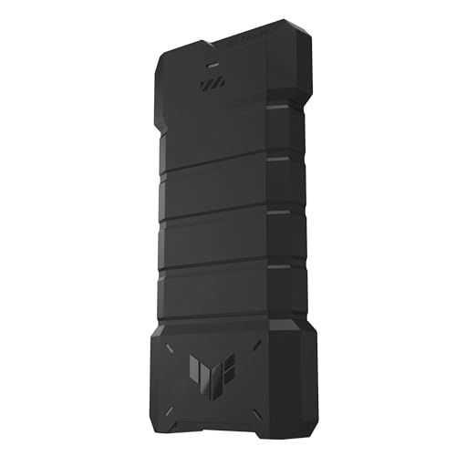ASUS TUF Gaming AS2000 Plus USB-C 3.2 Gen 2x2 Portable M.2 NVMe PCIe SSD 2 TB (IP68 Wasser- und Staubschutz, Gehäuse aus Aluminiumlegierung mit Wärmeleitpad, gebündelte NTI Backup Now EZ) von ASUS