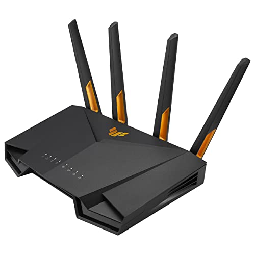 ASUS TUF Gaming AX3000 V2 Dual Band WLAN kombinierbarer Router (Tethering als 4G und 5G Router-Ersatz, WiFi 6, bis zu 3000 Mbit/s, Mobile Game Mode, 2,5Gbit/s Port, AiMesh, AiProtection Pro) von ASUS