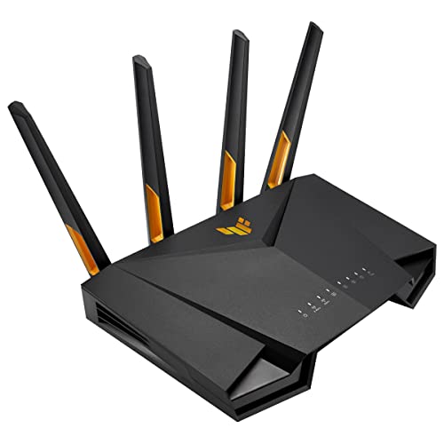 ASUS TUF Gaming AX4200 Dual Band WiFi 6 Gaming kombinierbarer Router (Tethering als 4G und 5G Router-Ersatz, WiFi 6, bis zu 4200 Mbit/s, Mobile Game Mode, 2,5Gbit/s Port, AiMesh, AiProtection Pro) von ASUS
