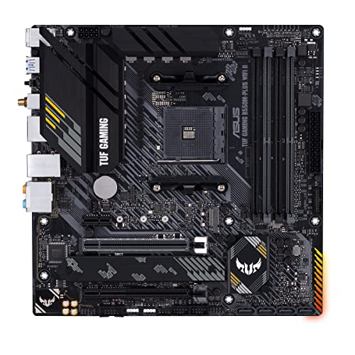 ASUS TUF Gaming B550M-PLUS WiFi II Mainboard Sockel Ryzen AM4 (AMD B550, mATX, PCIe 4.0, dual M.2, WiFi6, SATA 6Gbit/s, Aura Sync) von ASUS