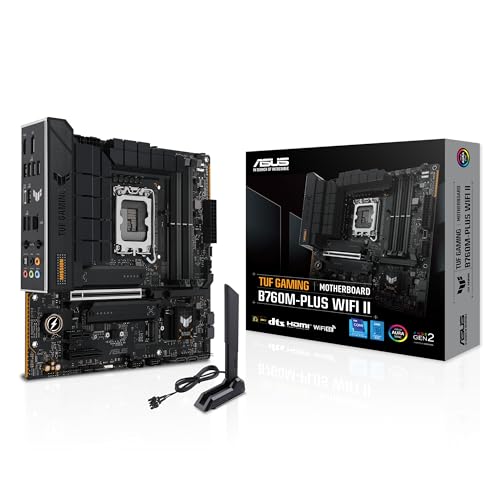 ASUS TUF Gaming B760M-PLUS WiFi II (Socket 1700/B760/DDR5/S-ATA 6Gb/s/Micro ATX) von ASUS