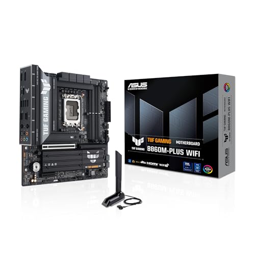 ASUS TUF Gaming B860M-PLUS WiFi Mainboard Sockel Intel LGA 1851 (Intel B860, mATX, DDR5 Speicher, PCIe 5.0, 2X PCIe 4.0 M.2, WiFi 7, Aura Sync) ASUS TUF Gaming B860M-PLUS WiFi Mainboard Sockel Intel LGA 1851 (Intel B860, mATX, DDR5 Speicher, PCIe 5.0, 2X PCIe 4.0 M.2, WiFi 7, Aura Sync) von ASUS