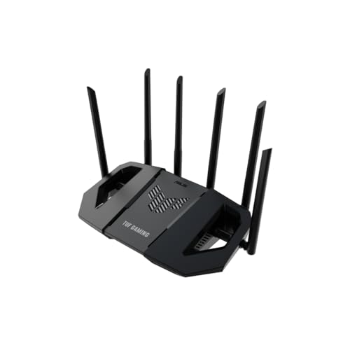 ASUS TUF Gaming BE6500 Dual Band Wi-Fi 7 (802.11be) Extendable Gaming Router (4X 2.5 GbE-Ports, 3-stufige Portweiterleitung, Smart Home Master, AiMesh-Unterstützung, AiProtection Pro) von ASUS