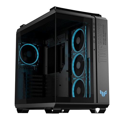 ASUS TUF Gaming GT502 Horizon TG ARGB Black modulares Zweikammer-Gehäuse (Panoramadesign, 4 vorinstallierte ARGB-Lüfter, Front Panel High-Speed USB Type-C, schwarz) ASUS TUF Gaming GT502 Horizon TG ARGB Black modulares Zweikammer-Gehäuse (Panoramadesign, 4 vorinstallierte ARGB-Lüfter, Front Panel High-Speed USB Type-C, schwarz) von ASUS